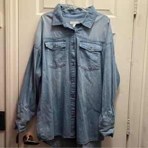 SOFIA JEANS Women's OVERSIZED BOYFRIEND SHIRT Long Sleeves Size XXL